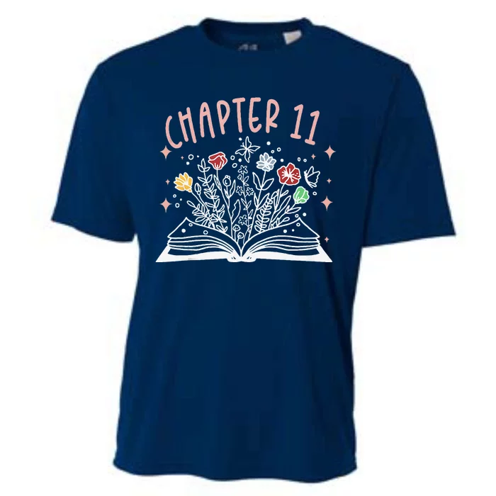 Chapter 11th Birthday Bookworm 11 Years Old For Book Loves Cooling Performance Crew T-Shirt