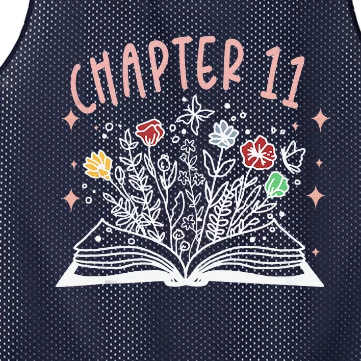 Chapter 11th Birthday Bookworm 11 Years Old For Book Loves Mesh Reversible Basketball Jersey Tank