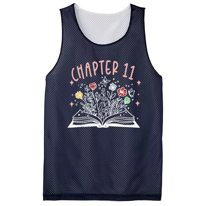 Chapter 11th Birthday Bookworm 11 Years Old For Book Loves Mesh Reversible Basketball Jersey Tank