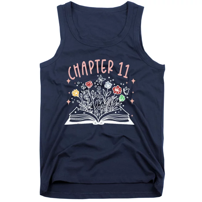 Chapter 11th Birthday Bookworm 11 Years Old For Book Loves Tank Top