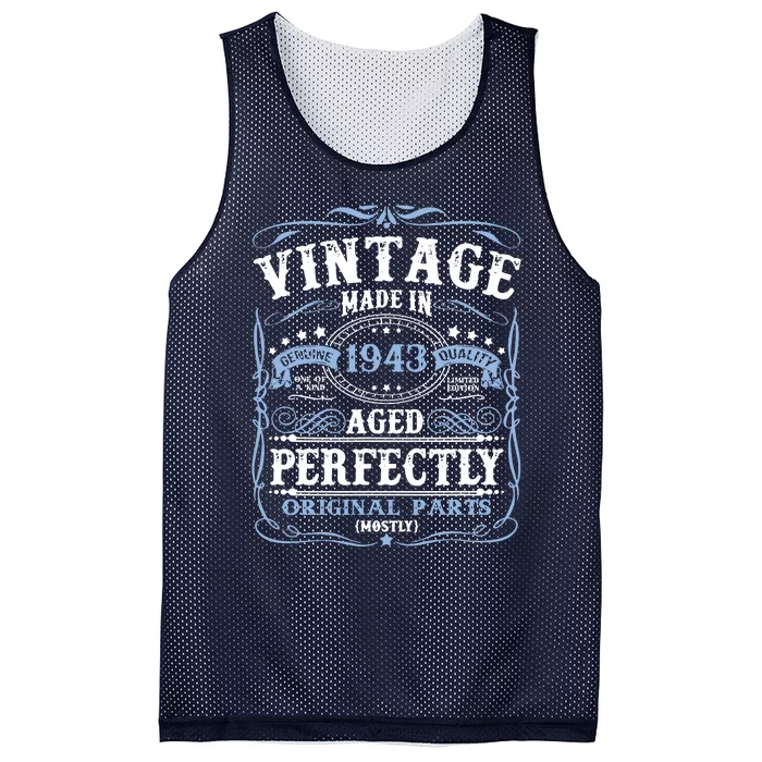 Classic 1943 Birthday Gift Mesh Reversible Basketball Jersey Tank