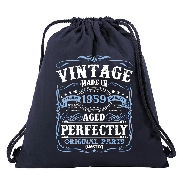 Classic 1959 Birthday Gift Drawstring Bag