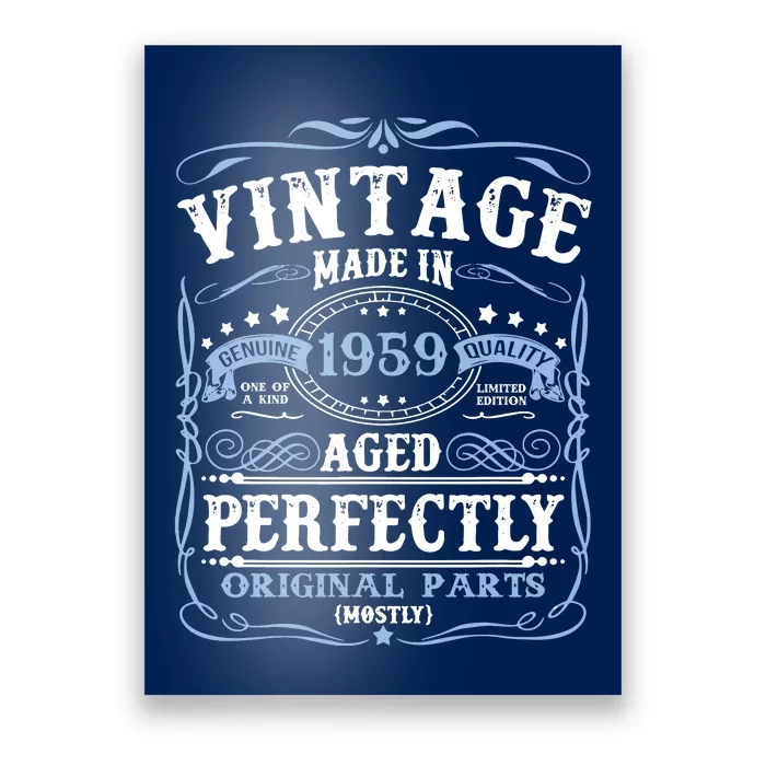 Classic 1959 Birthday Gift Poster