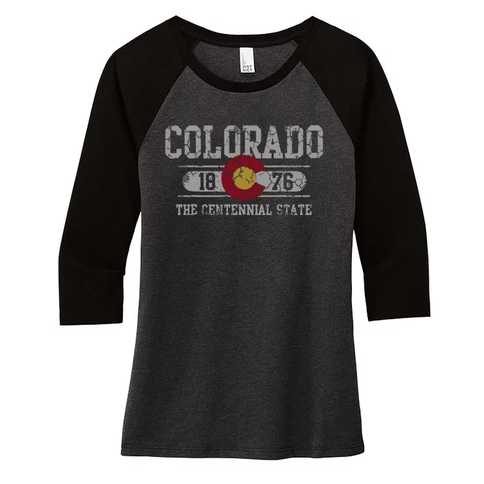 Colorado 1876 Centennial State Women's Tri-Blend 3/4-Sleeve Raglan Shirt