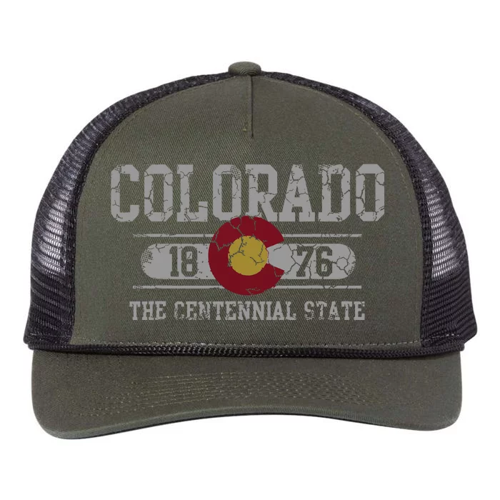 Colorado 1876 Centennial State Retro Rope Trucker Hat Cap