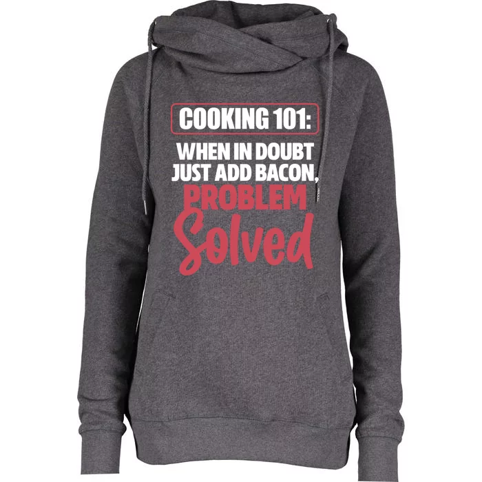 Cooking 101 Cooking Funny Chef Cook Culinary Gift Womens Funnel Neck Pullover Hood