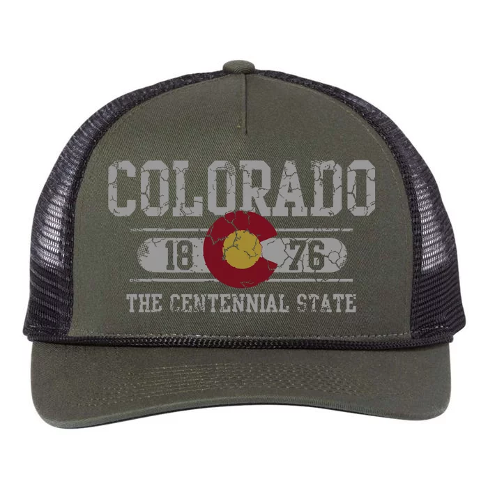 Colorado 1876 Centennial State Retro Rope Trucker Hat Cap