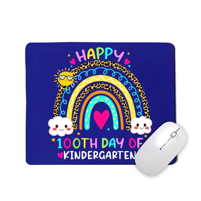 Cute 100th Day Of Kindergarten 100 Days Smarter Rainbow Gift Mousepad