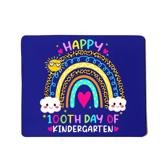 Cute 100th Day Of Kindergarten 100 Days Smarter Rainbow Gift Mousepad