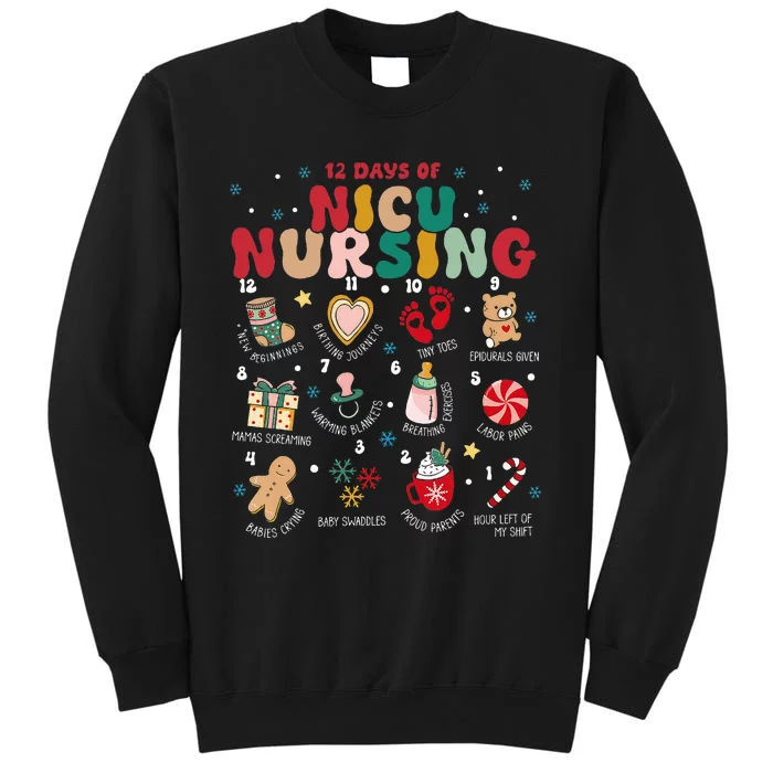 Cute 12 Days of Nicu Unit Nursing Funny Christmas Sweatshirt