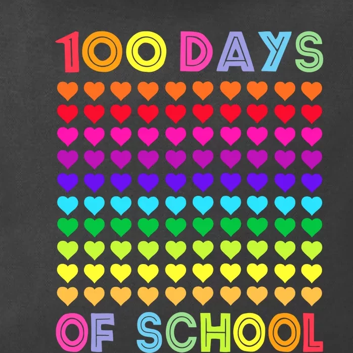 Cute 100 Days Of School And Still Loving It Hearts 100th Day Zip Tote Bag