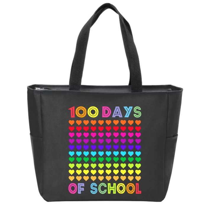 Cute 100 Days Of School And Still Loving It Hearts 100th Day Zip Tote Bag