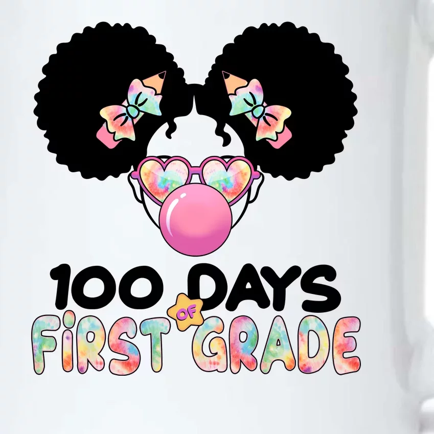 Cute 100 Days Of First Grade Tie Dye Afro Puff Girl Black Color Changing Mug