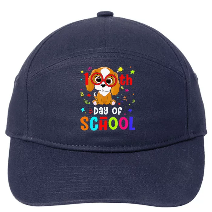 Cute 100th Day Of School Dog 100 Days Student Teacher 7-Panel Snapback Hat