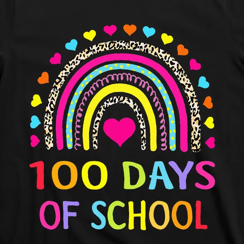 Cute 100 Days Of School Rainbow 100th Day Of School T-Shirt