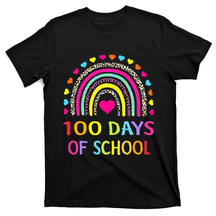 Cute 100 Days Of School Rainbow 100th Day Of School T-Shirt