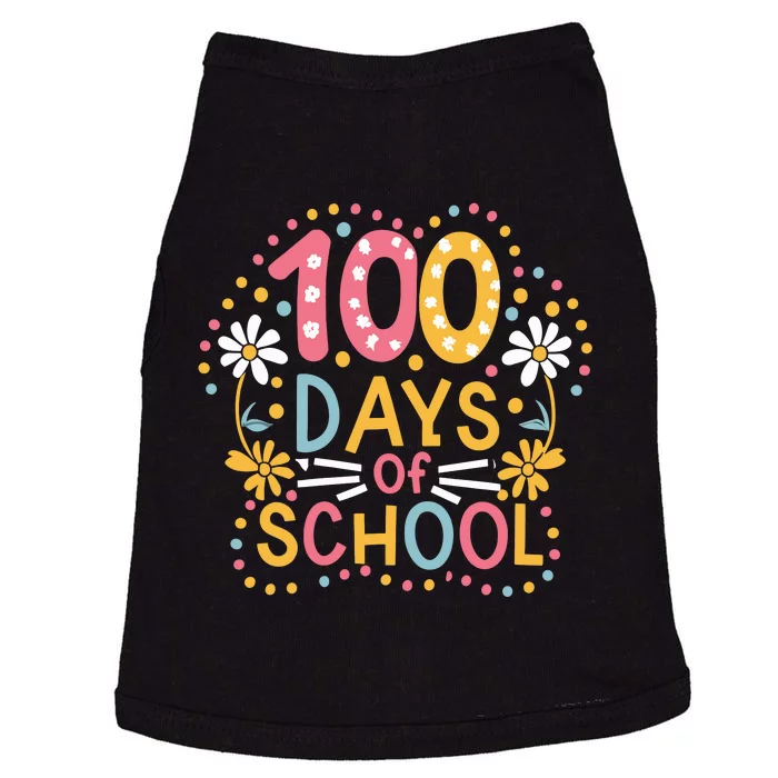 Cute 100th Day Student Boy Girl 100 Days Of School Doggie Tank