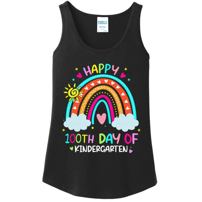 Cute 100th Day Of Kindergarten 100 Days Smarter Ladies Essential Tank