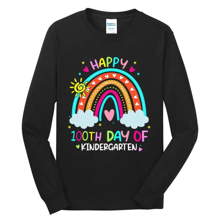 Cute 100th Day Of Kindergarten 100 Days Smarter Tall Long Sleeve T-Shirt