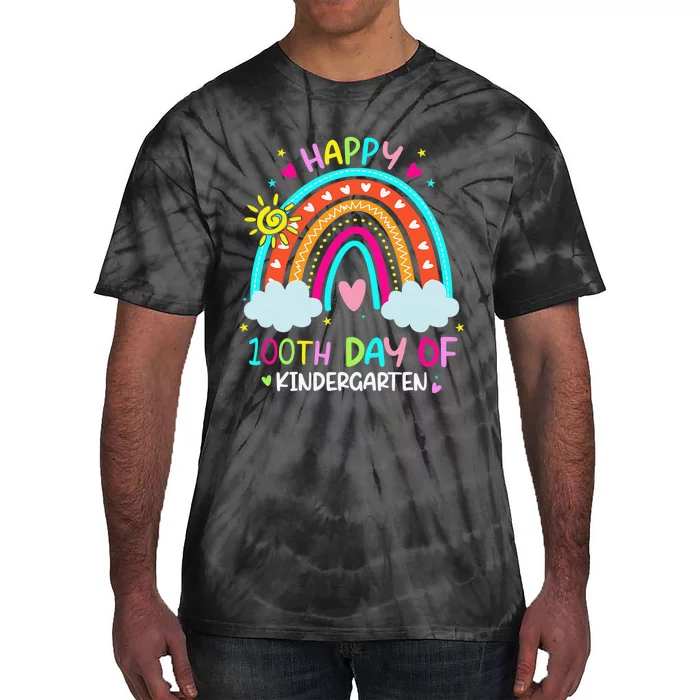 Cute 100th Day Of Kindergarten 100 Days Smarter Tie-Dye T-Shirt