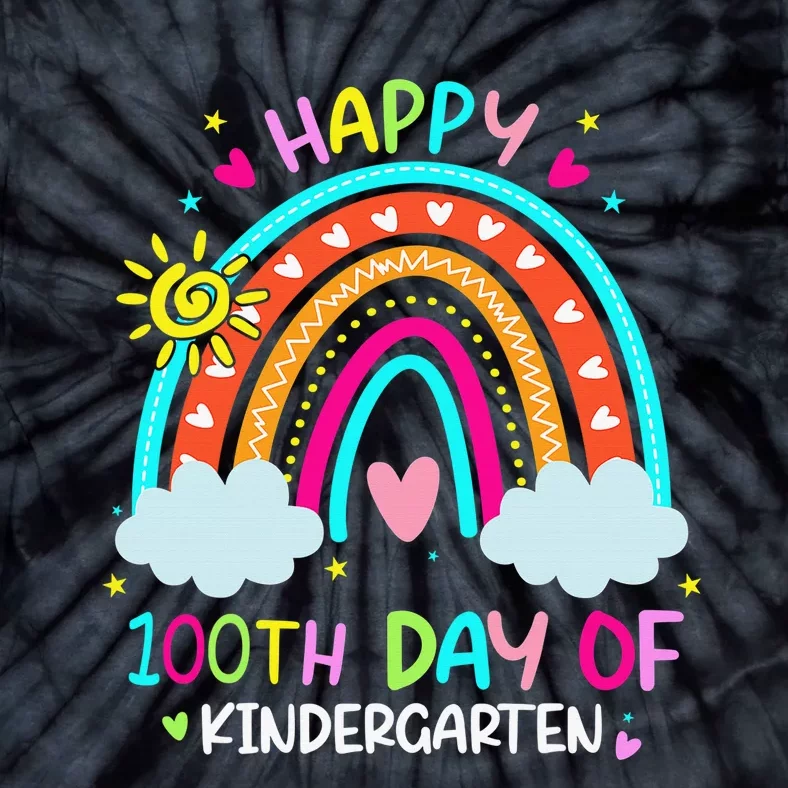 Cute 100th Day Of Kindergarten 100 Days Smarter Tie-Dye T-Shirt