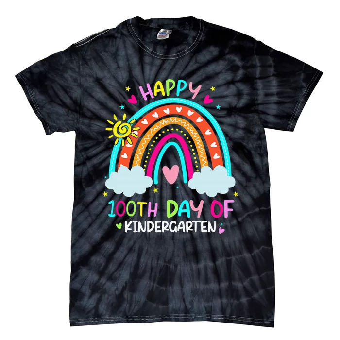 Cute 100th Day Of Kindergarten 100 Days Smarter Tie-Dye T-Shirt