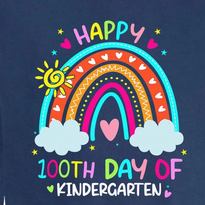 Cute 100th Day Of Kindergarten 100 Days Smarter Garment-Dyed Sweatshirt