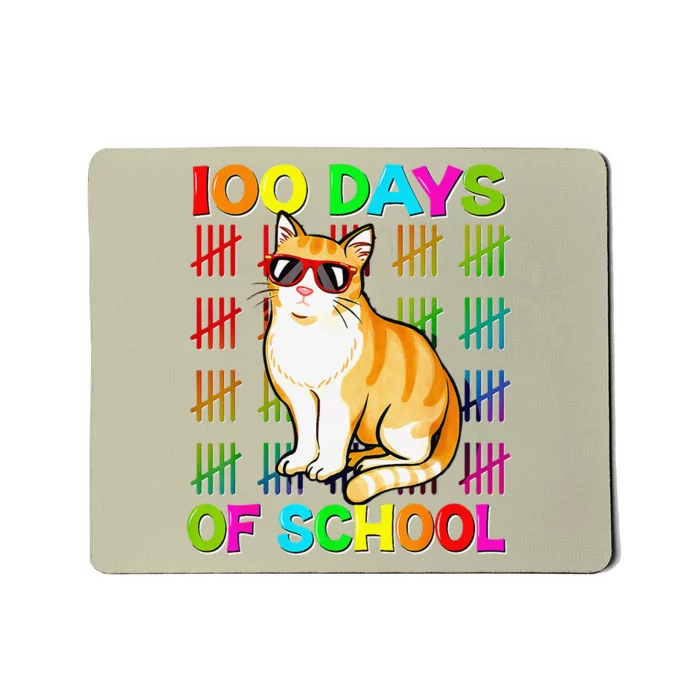 Cute 100 Days School Cat Lovers 100th Day Of School Gift Mousepad