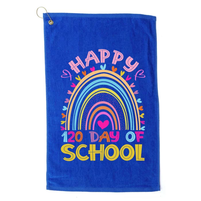 Cute 120th Day Of School Teacher Cool Gift 120 Days Smarter Rainbow Meaningful G Platinum Collection Golf Towel