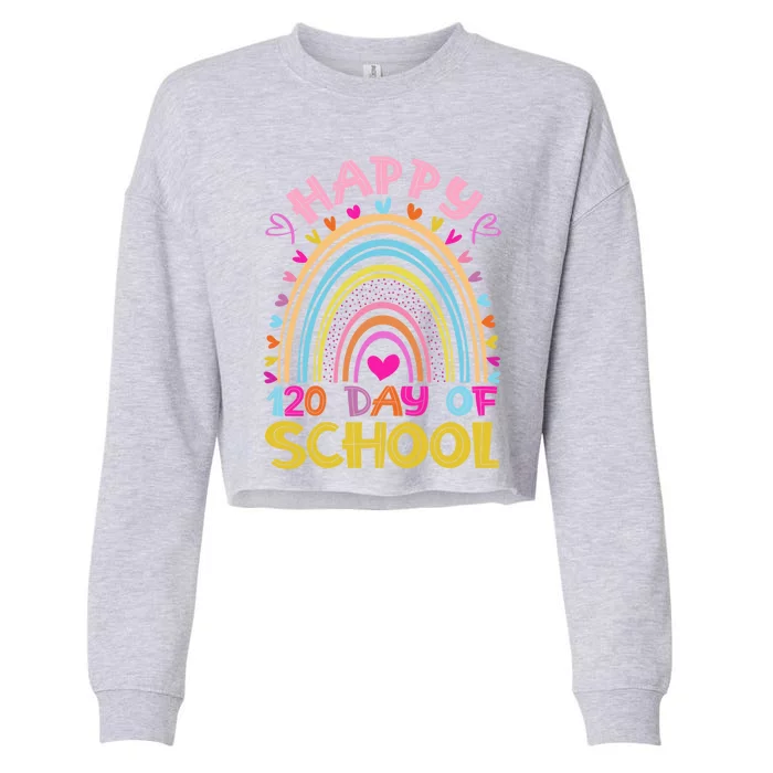 Cute 120th Day Of School Teacher Cool Gift 120 Days Smarter Rainbow Meaningful G Cropped Pullover Crew