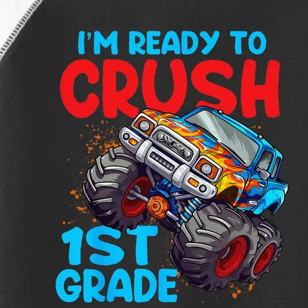 Crush 1st Grade Monster Truck Kids Back To School Toddler Fine Jersey T-Shirt