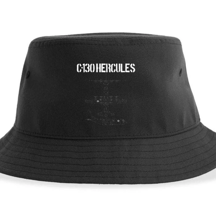 C 130 Hercules Gunship Military Airplane Schematic C130 Sustainable Bucket Hat