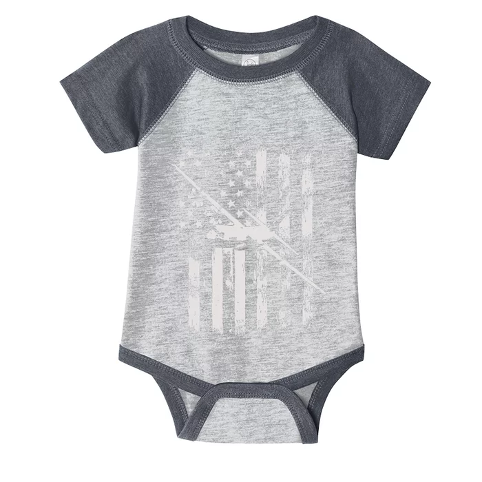 C 130 Hercules Military Aircraft American Flag Infant Baby Jersey Bodysuit