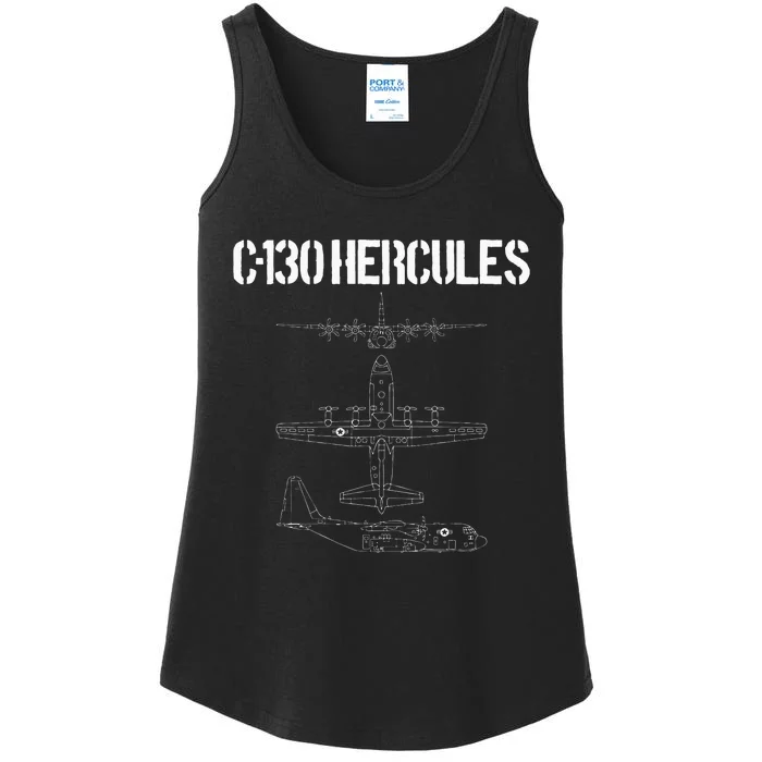 C 130 Hercules Gunship Military Airplane Schematic C130 Ladies Essential Tank