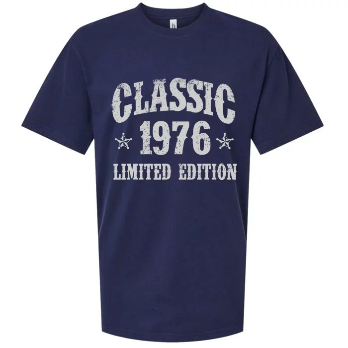 Classic 1976 Limited Edition Year Of Birth Birthday Sueded Cloud Jersey T-Shirt