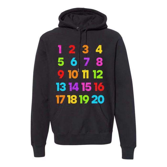 Counting 1-10 Learn to Count Number funnyTeacher Premium Hoodie