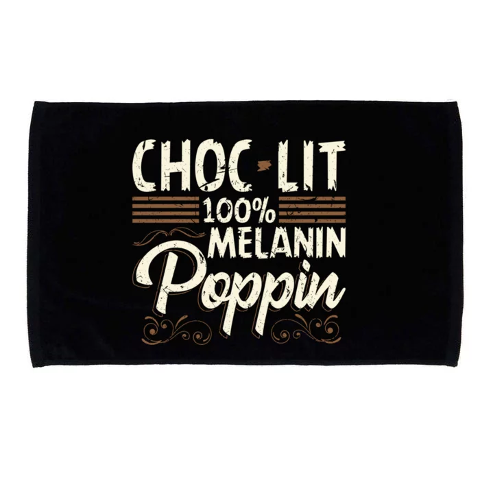 Chocgiftlit 100% Melanin Poppin Black Pride Gift Microfiber Hand Towel