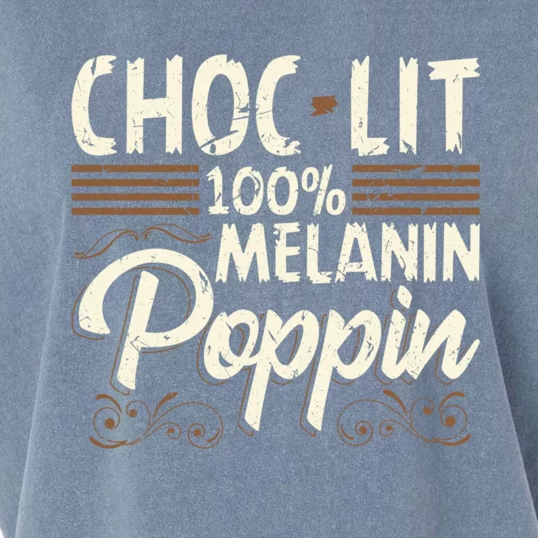 Chocgiftlit 100% Melanin Poppin Black Pride Gift Garment-Dyed Women's Muscle Tee