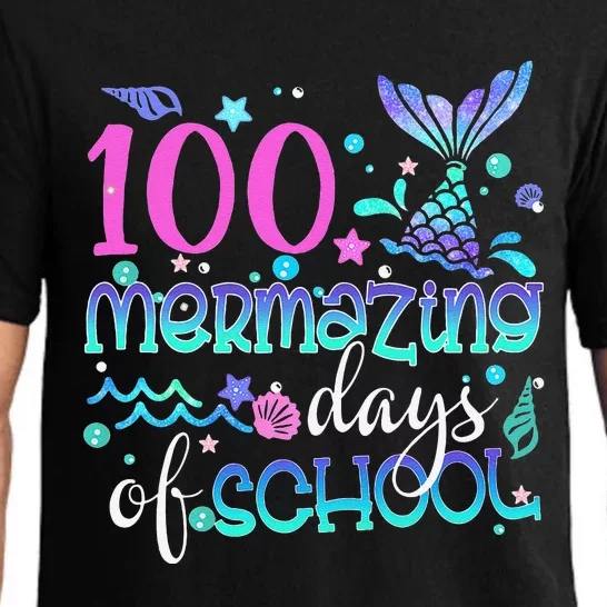 Cute 100 Mermazing Days Of School Mermaid Tails Pajama Set