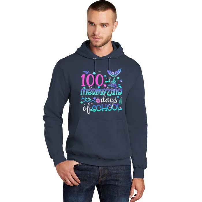 Cute 100 Mermazing Days Of School Mermaid Tails Tall Hoodie