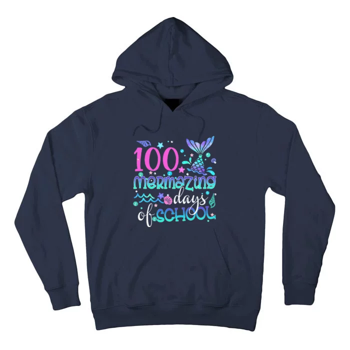 Cute 100 Mermazing Days Of School Mermaid Tails Tall Hoodie