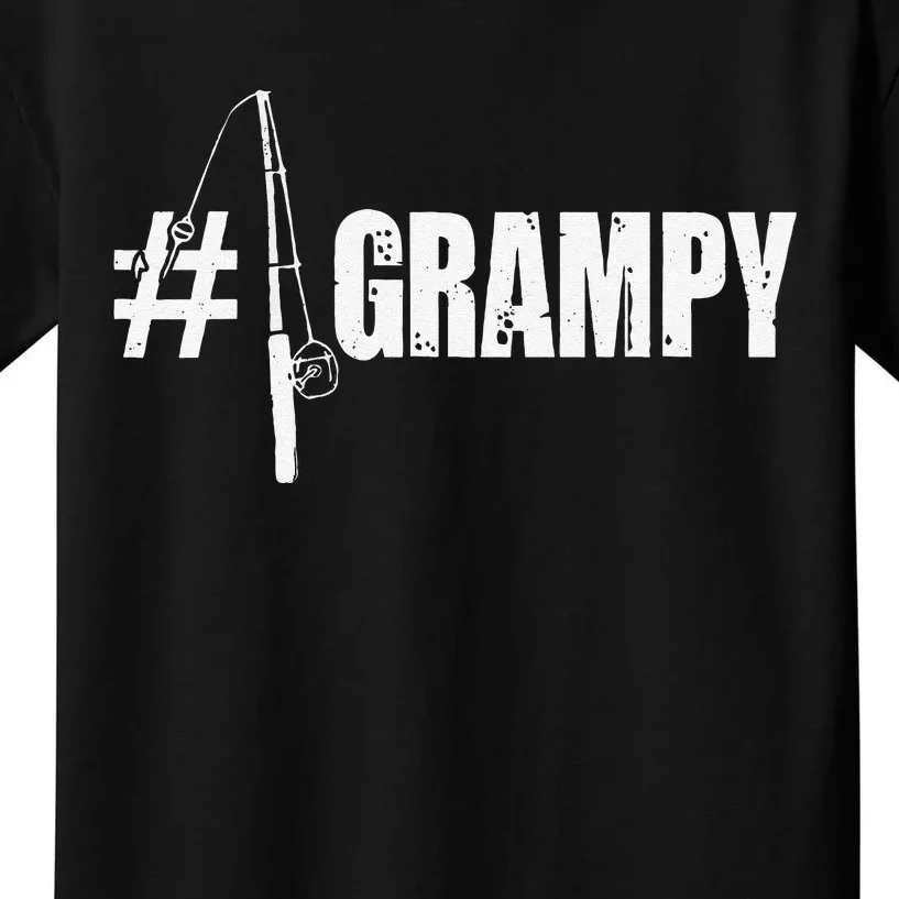 Cute 1 No.1 Grampy Fishing Gift For Dad Or Grandpa Kids T-Shirt