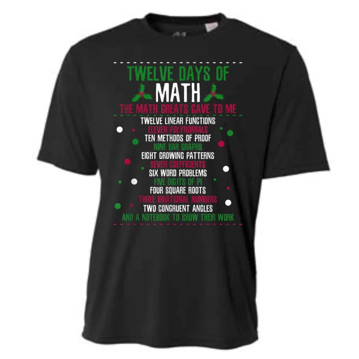 Christmas 12days Of Math Cooling Performance Crew T-Shirt