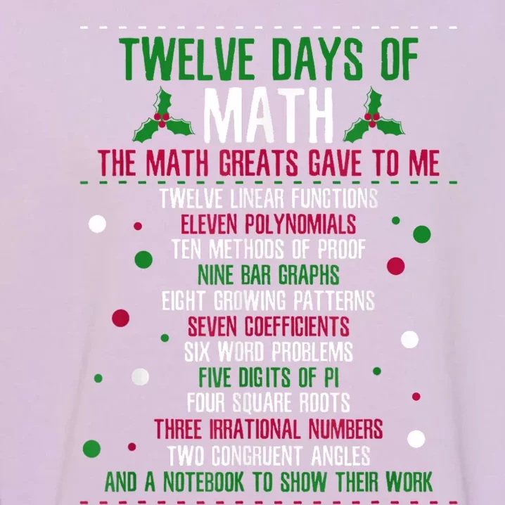 Christmas 12days Of Math Garment-Dyed Sweatshirt