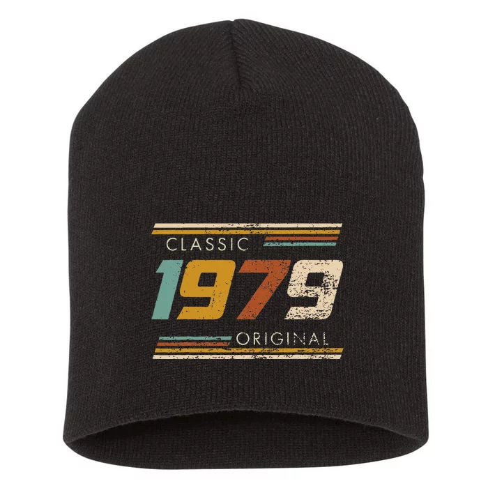 Classic 1979 Original Vintage Birthday Est 1979 Edition Short Acrylic Beanie