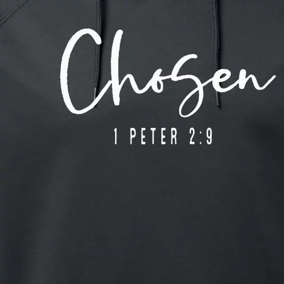 Chosen 1 Peter 29 Chosen Christian Performance Fleece Hoodie