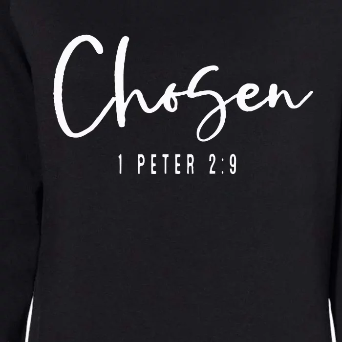 Chosen 1 Peter 29 Chosen Christian Womens California Wash Sweatshirt