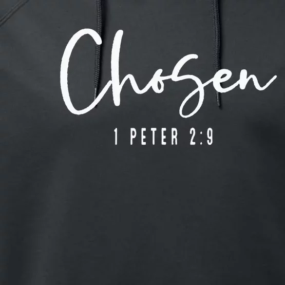 Chosen 1 Peter 29 Chosen Christian Performance Fleece Hoodie