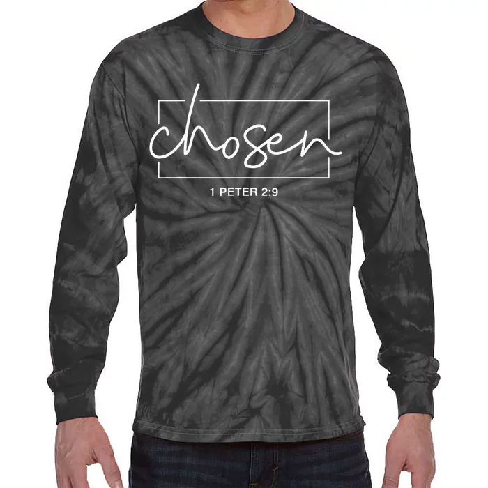 Chosen 1 Peter 29 Bible Verse Christian Tie-Dye Long Sleeve Shirt