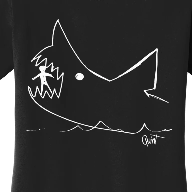 Cult 1970s Shark Movie Chalkboard Pic Women's T-Shirt